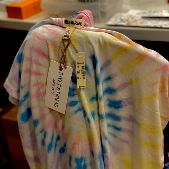 NWT Madewell River & Thread Tie Dye Tee SOLD OUT L - Picture 6 of 8